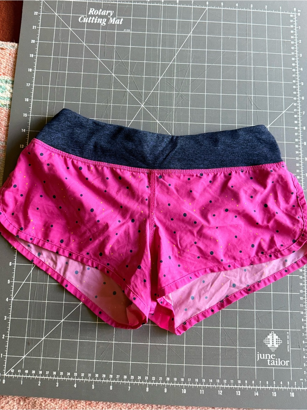 Rabbit Women’s Athletic Shorts - Hot Pink with Navy Waistband